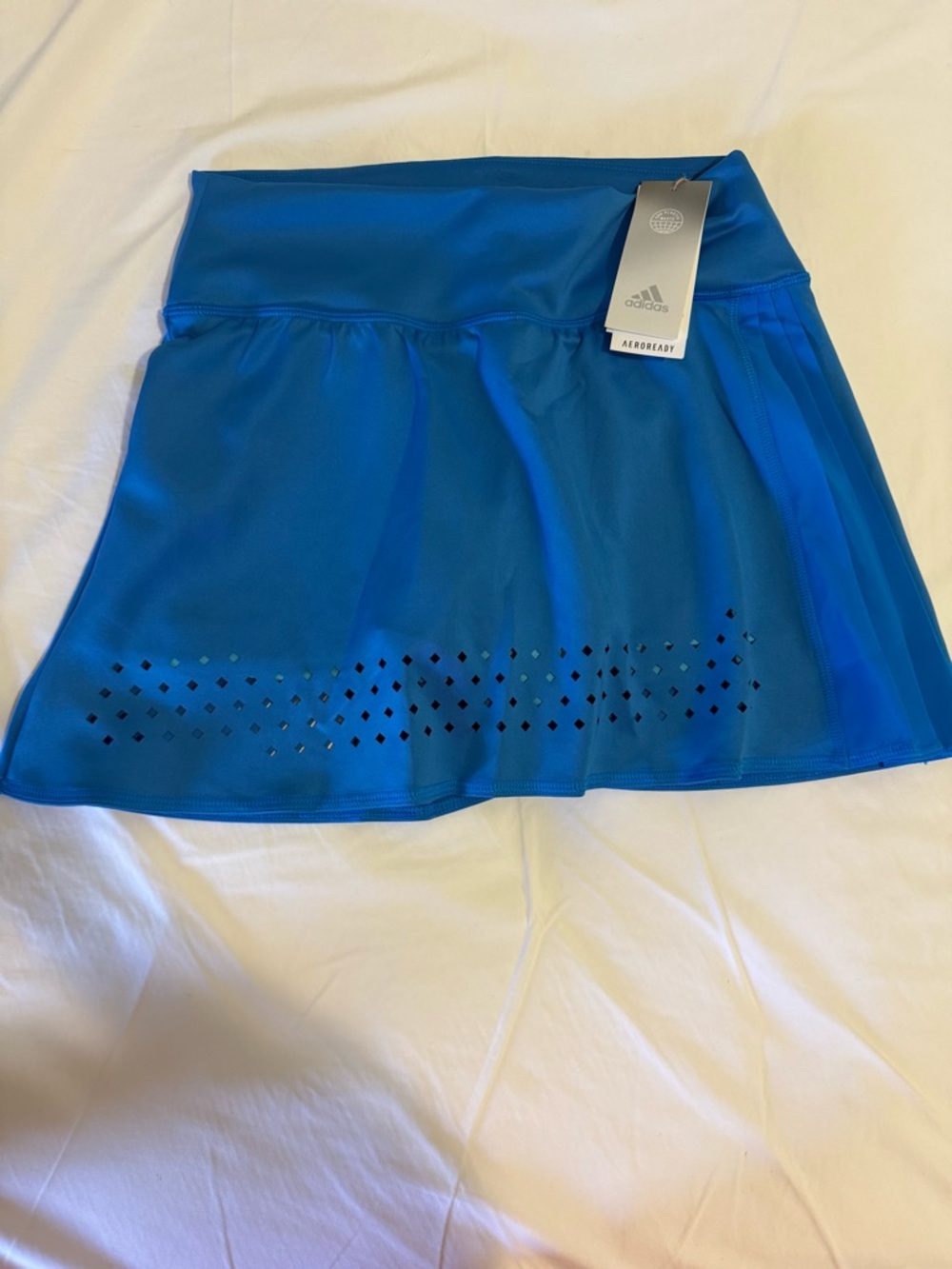adidas Blue Women's Athletic Skort with Laser Cut Venting